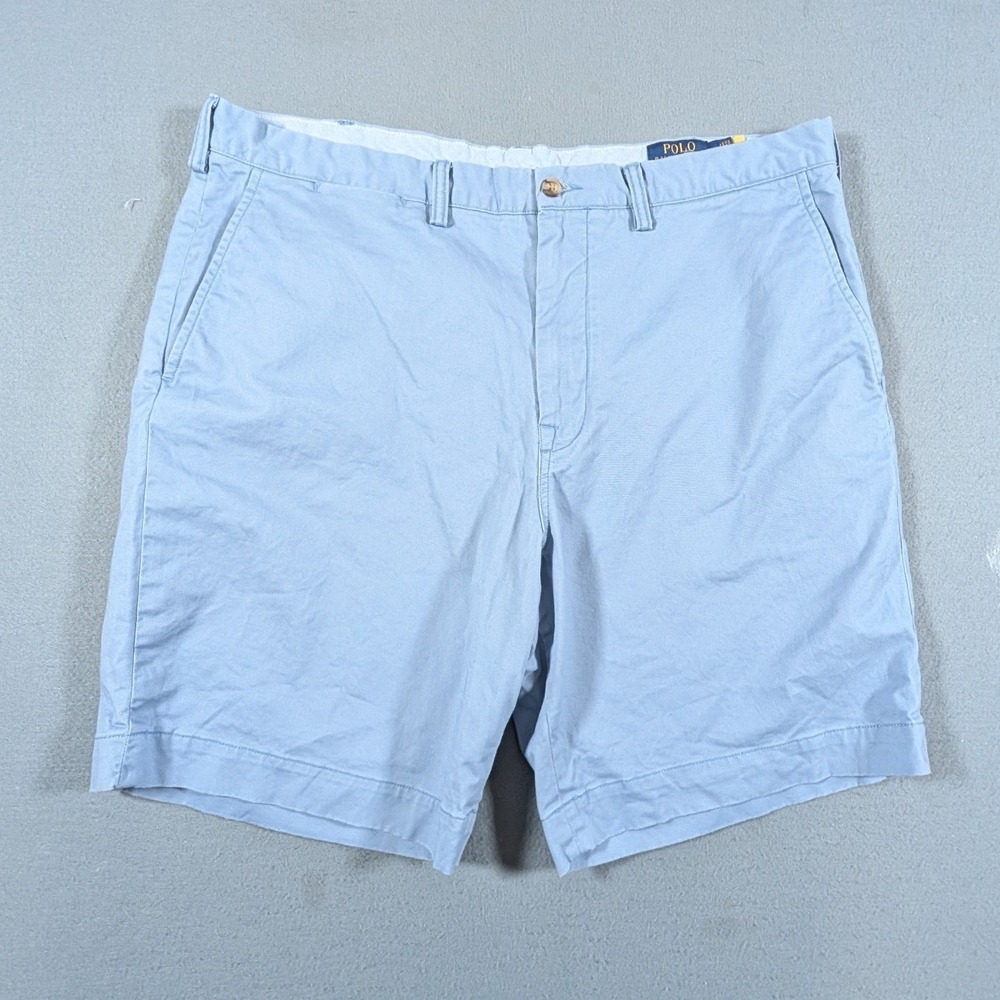 Polo Ralph Lauren Chino Shorts Mens 38 Stretch Classic Fit Light Blue